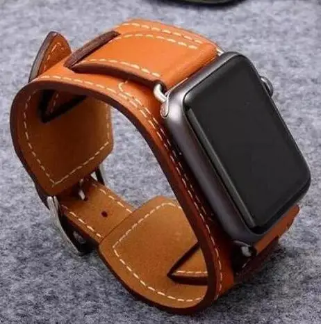 Модный браслет для Apple Watch ремешок кожаный 42 мм 38 40 44 iWatch серии 4 3 2 1|Ремешки часов| |