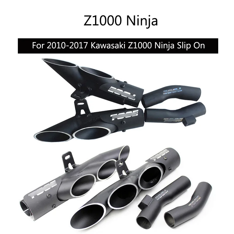 

For 2010-2017 Kawasaki Z1000 Exhaust Pipe Slip On Left Right Mid Middle Motorcycle 51 mm Tail Escape No DB Killer Z1000SX Ninja