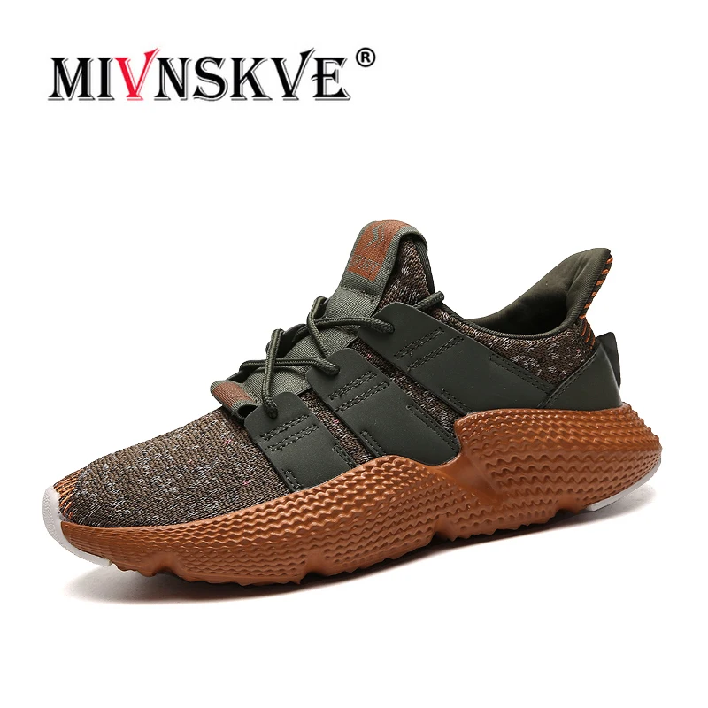 

MIVNSKVE Casual Shoes for man Spring male Sneakers Light Breathable Mesh fashion lace-up Flat shoes Comfortable walking Footwear