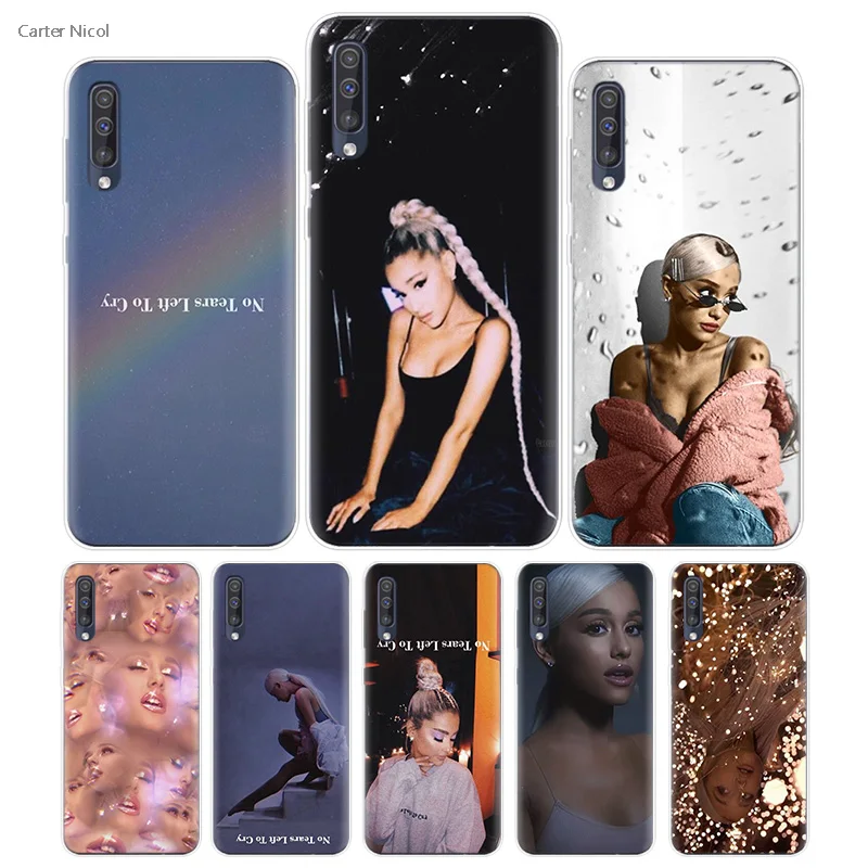 

Transpatrent Silicone Case for Samsung Galaxy A50 A70 A30 M30 M20 A10 A20 A40 M20 Cover Phone Ariana Grande No Tears