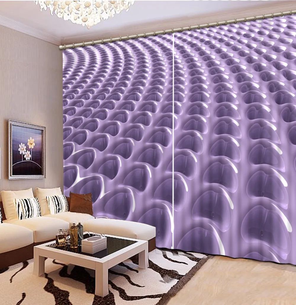 3D Curtain Creative relief art Living room Curtains Modern Blackout Curtains For Window Blackout
