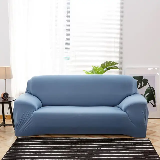 Us 14 46 21 Off Thin Solid Knitted Stretch Slipcover Sofa Recliner Fabric Couch Cover Furniture Slipcovers Single Chair In