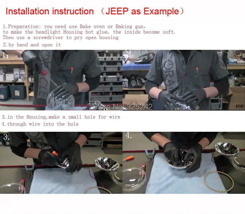 RGB angel eyes Jeep Wrangler CJ TJ JK Headlamp(26)