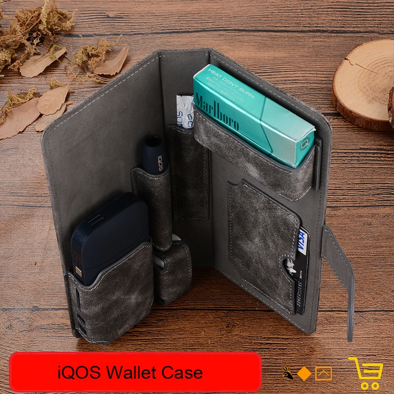 

High Quality Pouch Bag Protective Holder Cover iQOS Wallet Case Electronic Cigarette iQOS PU Leather Carrying Case Holder Cover