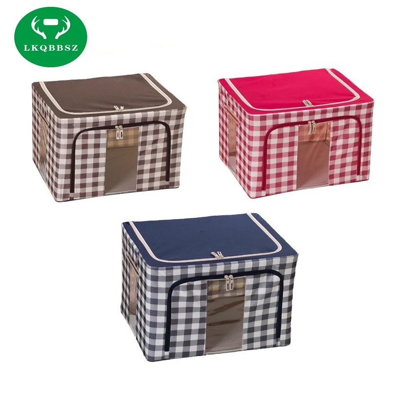 

Cloth Storage Bags In Fabric Bedding Organizer for Accessory and Clothes Storage With Garment Storage Box Case