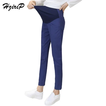 

HziriP M-XXL New Spring Maternity Ankle-length Pants High Waist Pencil Leggings Care Abdomen Belly Trousers Women Pregnant