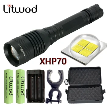 

Led Flashlight Riding Convoy Light Lantern Torch Waterproof 8000lm 2 Pcs 18650 Battery Shock Resistant,Self Defense,Hard Bulbs