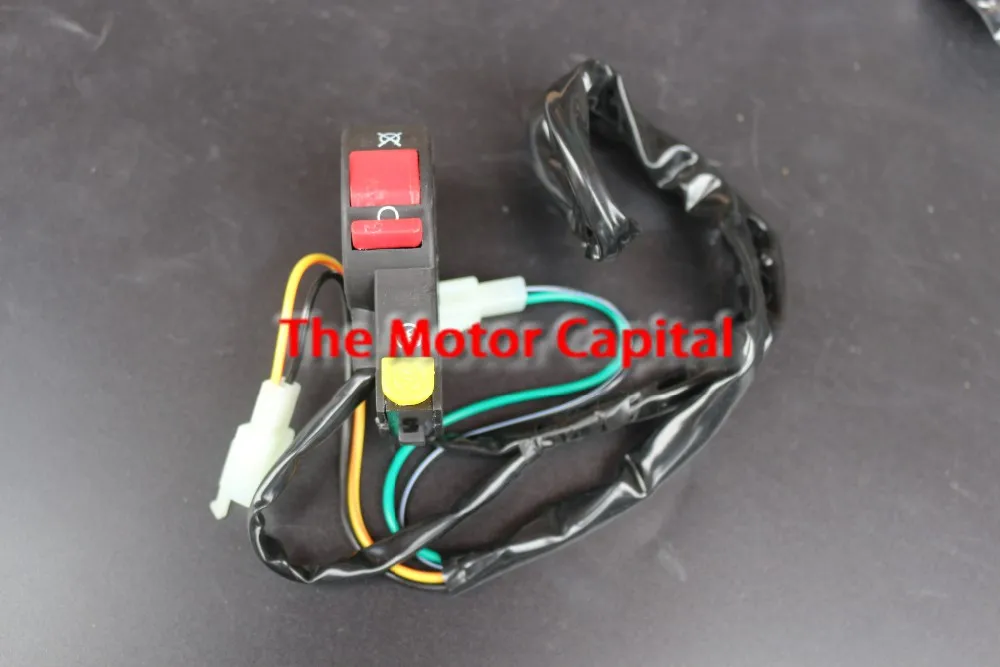

1 Off-road motorcycle electric starter Handlebar start & stop ATV Quad kill switch button 4 wire connection dirt pit motor bike
