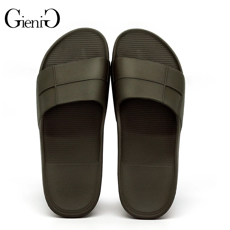 

GieniG Summer Sandals Men's Comfortable Slides Fashion Soft Bath Indoor Shoes Home Slippers