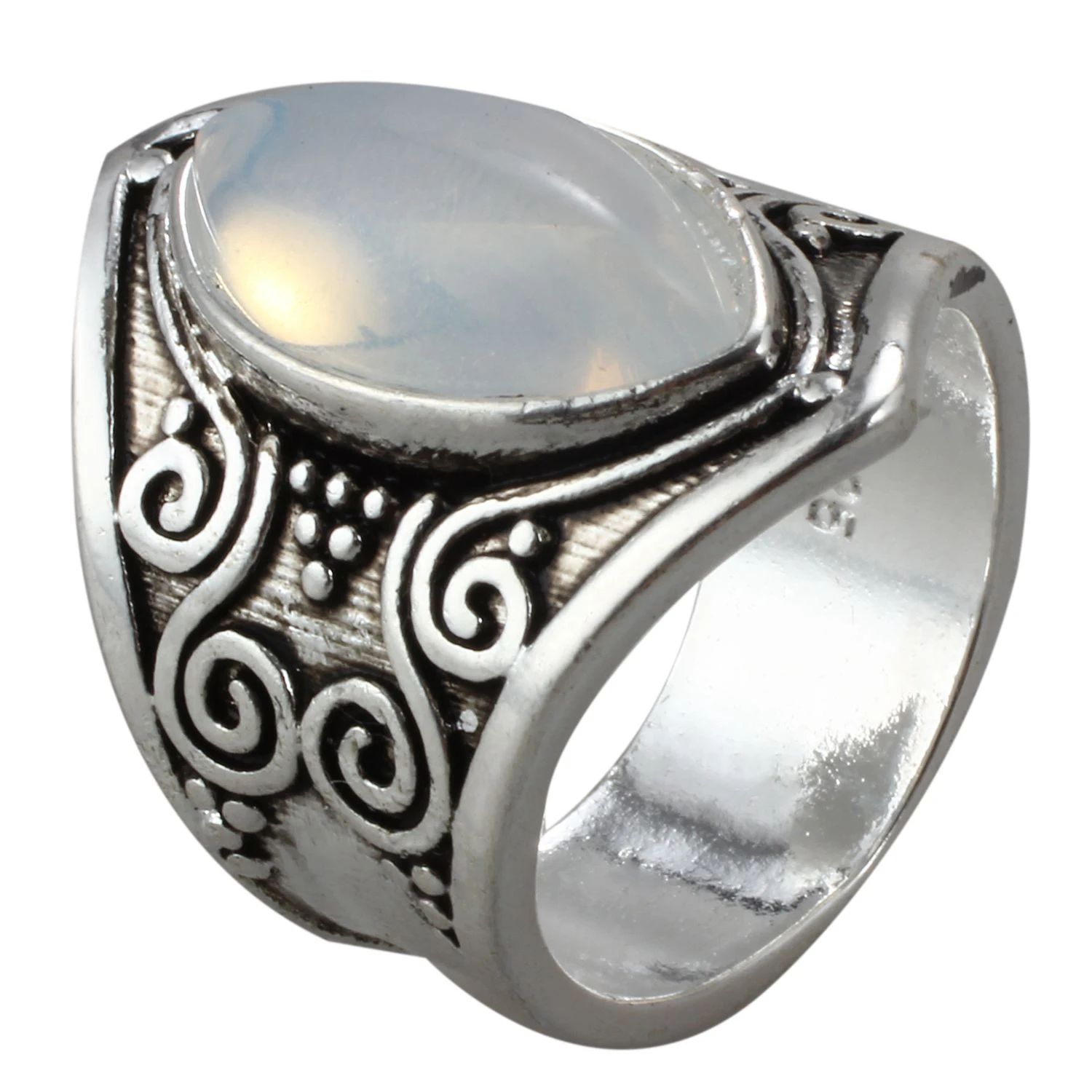 Antique Boho Jewelry Personalized Moonstone Ring Wedding Engagement Rings