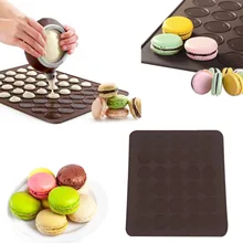 Professional Large 30 Macarons/Muffins Silicone Baking Pastry Sheet Mat Cup Cake Mold Tray Baking pastry Mould Sheet Mat