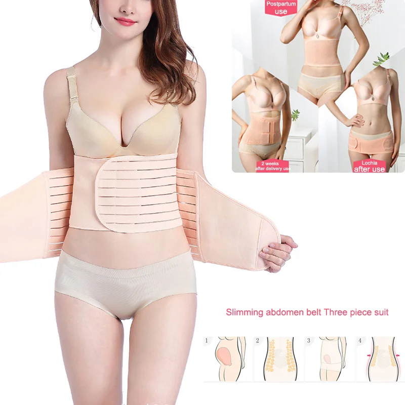 

3Pcs/Set Summer Women Postpartum Repair Body Shaper Waist Belts Breathable Belly/Abdomen/Pelvis Slim Abdominal slimming Belt