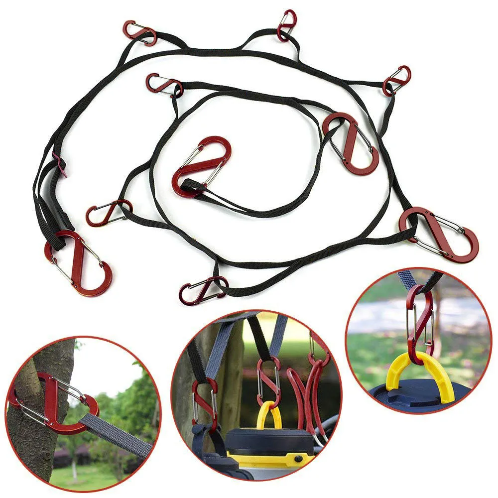 

Outdoor Camping lanyard With Hook Rope Storage Travel Clothesline Tent hogar cocina stainless steel Tent Hook Accessories 4.18
