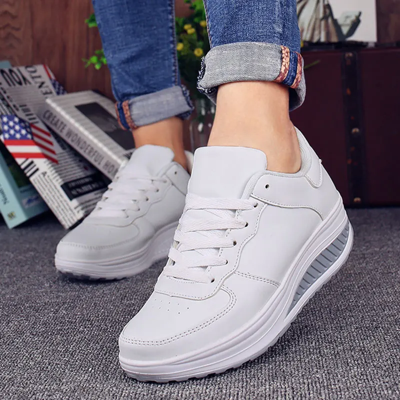 

Summer Women Sneakers White Black Platform Womens Casual Shoes Ladies Basket Femme Wedges Trainers Zapatillas Deportivas Mujer