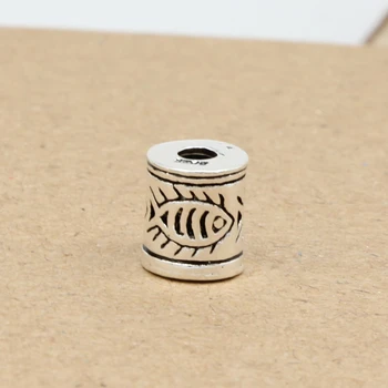 

DIY Crimp End Beads Vintage Real Thailand 925 Sterling Silver Beads for Bracelets or Necklaces use TSB0012