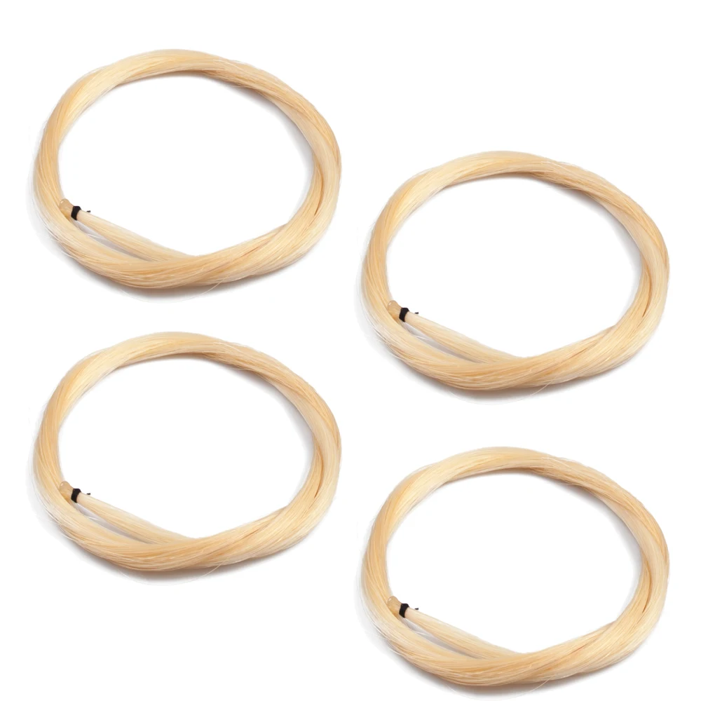 4PCS 4/4 Violin Bow Horse Hair White Bow Hair For Violin Bow Players