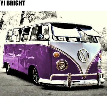 

Full square drill 5D diamond painting DIY diamond embroidery Color VW car Cross Stitch Rhinestone mosaic home decoration gift