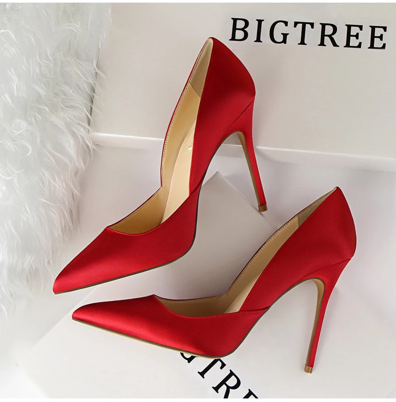 Women's Pumps Shoes Shallow Slip-On Party Designer Shoes Women Luxury 2018 High Heels Pumps High Heels Shoes Woman 12 cm Office (3)