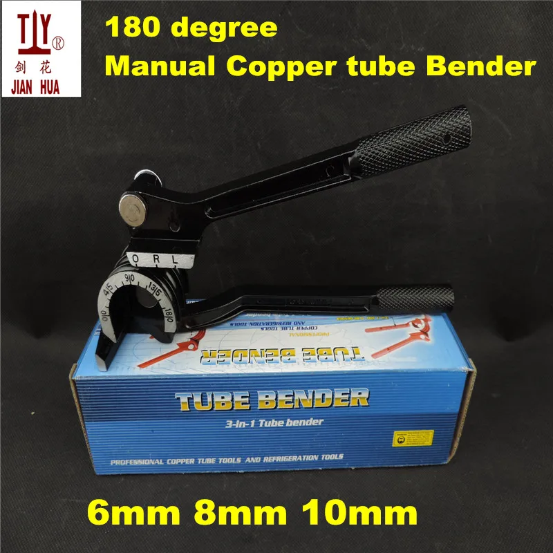 Manual de Cobre Dobrador da Tubulação Frete Grátis 180 Graus Tubo Bende ar Condicionado Bronze Alumínio Ferramentas Dobra 6mm 8mm 10mm Frete grátis 6mm 8mm 10mm 180 graus