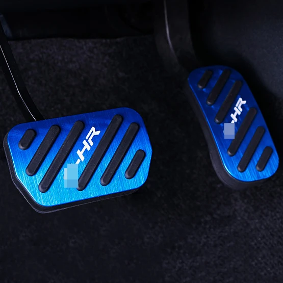 

2pcs Aluminium Alloy Brake Pedal Accelerator pedal Cover For Toyota C-HR CHR 2016 2017 2018 Accessories