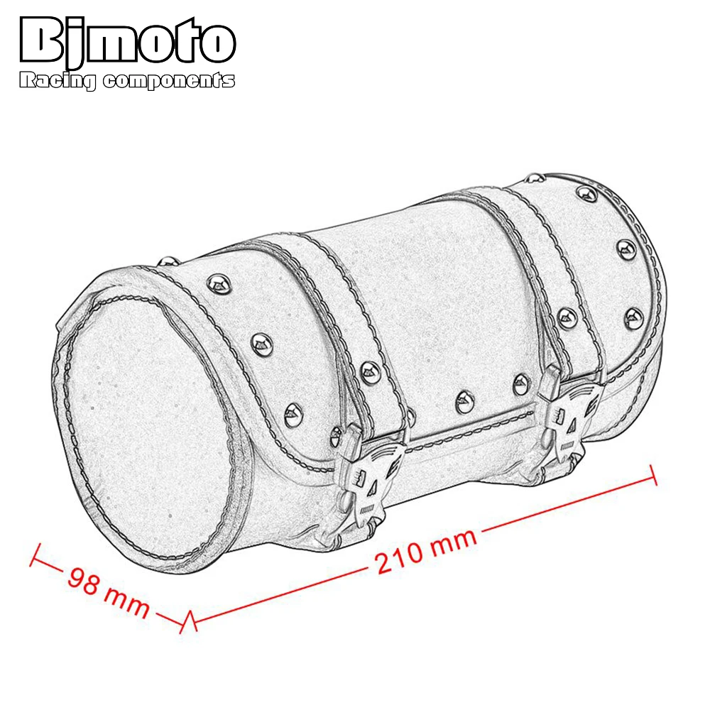 BJMOTO Винтаж Черный Коричневый мотоциклетные седельные сумки из искусственной кожи мотоцикл боковой инструмент Хвост сумка чемодан для Harley Универсальный