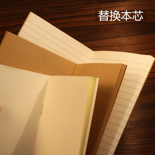 Travel notebook handmade genuine leather journal diary refill loose