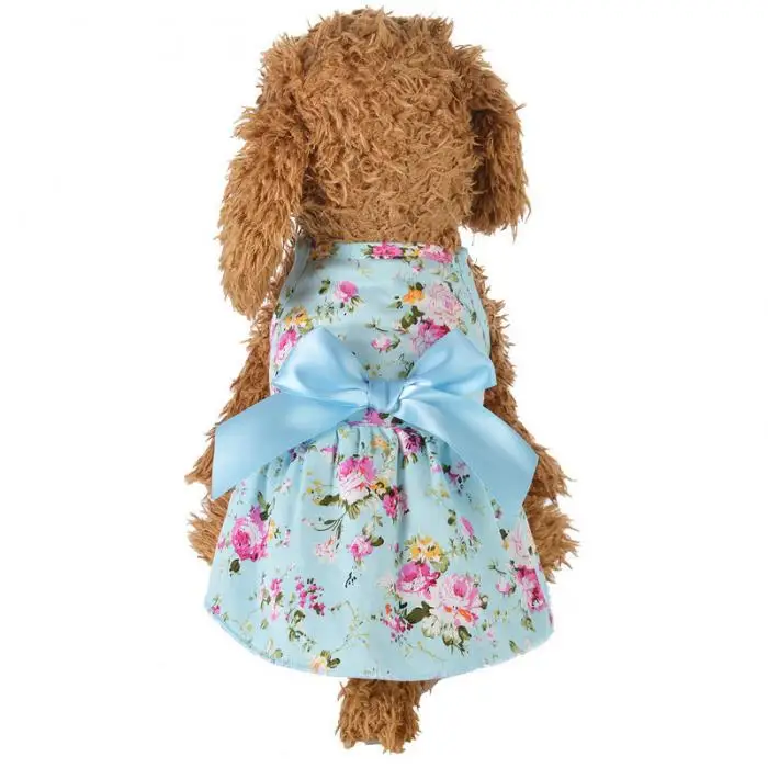 Летнее платье принцессы с принтом для собак; Модная хлопковая одежда; распродажа