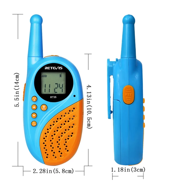 2 шт. Retevis RT35 детская рация радио UHF 0,5 Вт без лицензии перезаряжаемая USB зарядка VOX двухсторонняя радиостанция