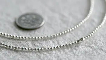 

Free shipping!!!! 100 pcs/lot Silver plated 2.4mm ball Necklace Chain with clasp 32"L