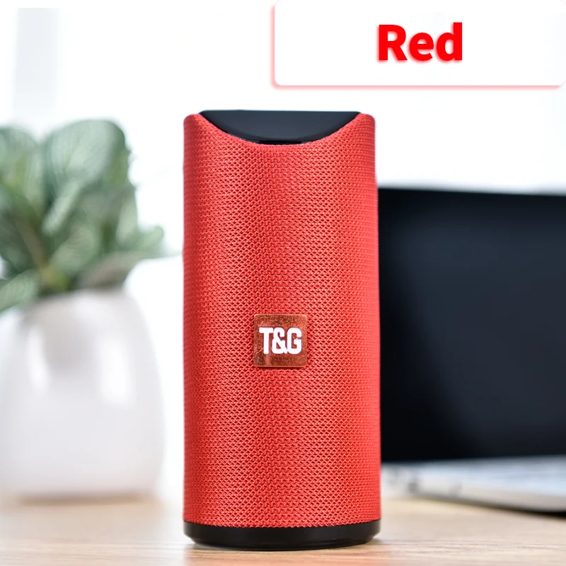 Bluetooth динамик Портативный внешний динамик беспроводной мини Колонка 3D 10 Вт стерео музыка объемный Поддержка FM TFCard басовый динамик - Цвет: Красный