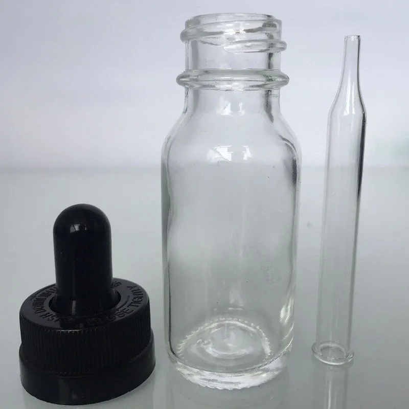 

5ml Glass Dropper Bottle With Black Rubber Class tube Child proof Cap Vape E Liquid Essential Oil Bottle Clea Empty Bottle