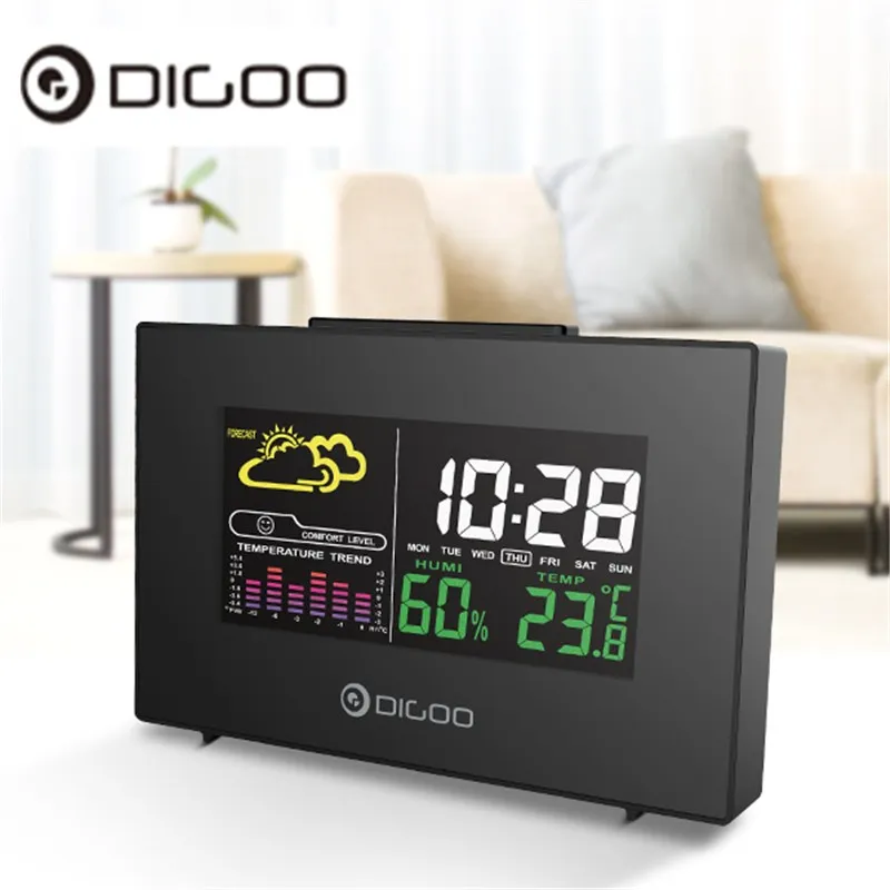 Digoo DG C3 беспроводной цветной с подсветкой USB гигрометр термометр Прогноз погоды