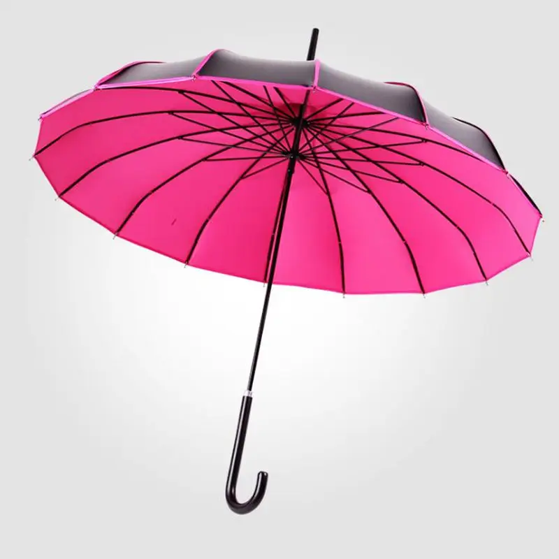 Женская мода 16 ребра зонтик-пагода принцесса длинная ручка зонтик ветрозащитный солнечный и дождливый зонтик F20173405