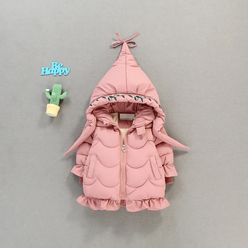 

2018 Time-limited New 0 To 3 Years Old Girl's Long Winter Jacket In The Autumn Of Infant Child Upset Lace Hem Cotton-padded