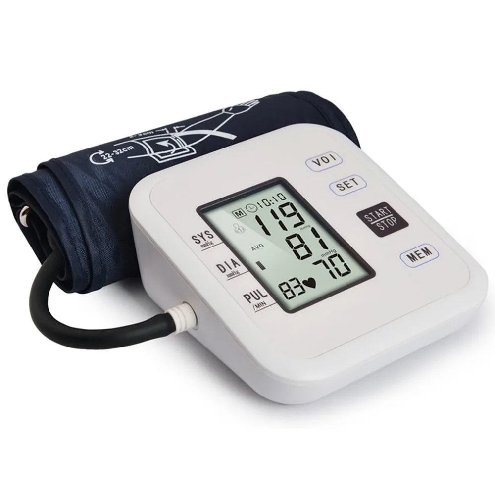 Portable Arm Blood Pressure Monitors Rechargeable Voice Tonometer Smart Digital Health Care Household Sphygmomanometer