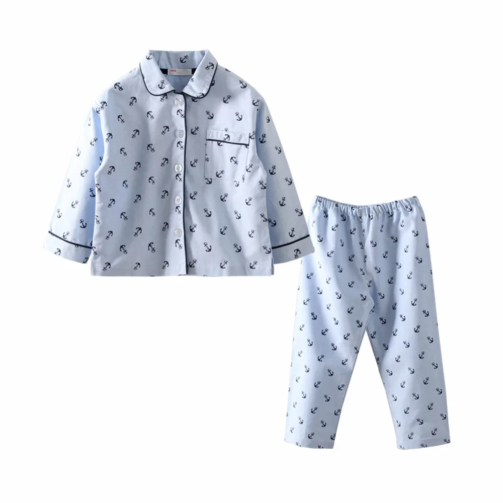 Mud Kingdom Little Boys Girls Collar Pajama Set Cute Plaid Sleepwear