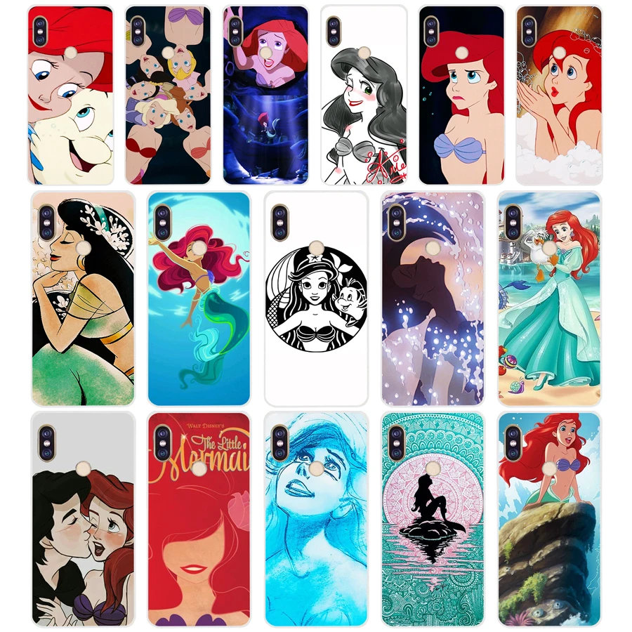 

07 Mermaid ariel the little Princess design Soft Silicone Tpu Cover phone Case for xiaomi redmi 6 Pro 6A note 5 6 Pro mi 8 lite