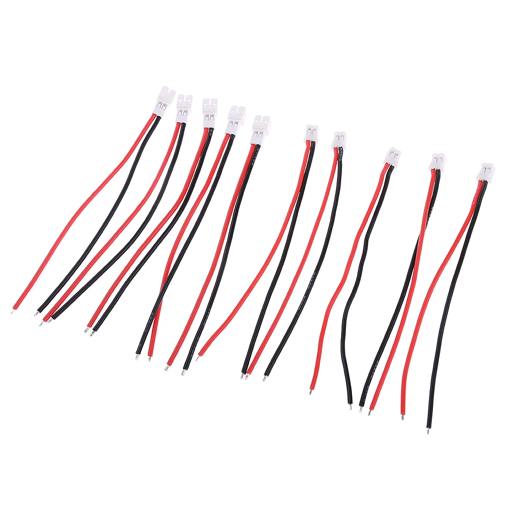 10Pcs/Set RC Upgrade Parts 55mm JST-PH 2.0 Connector Wire Cable Line Adapter  Lipo Battery JST 2 Male Female Socket Cable  