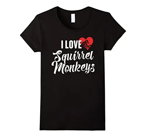 

I Love Squirrel Monkeys T-Shirt for Animal Lovers Funny Print Women T Shirt Short Sleeve O Neck Tee Shirt Homme Plus Size