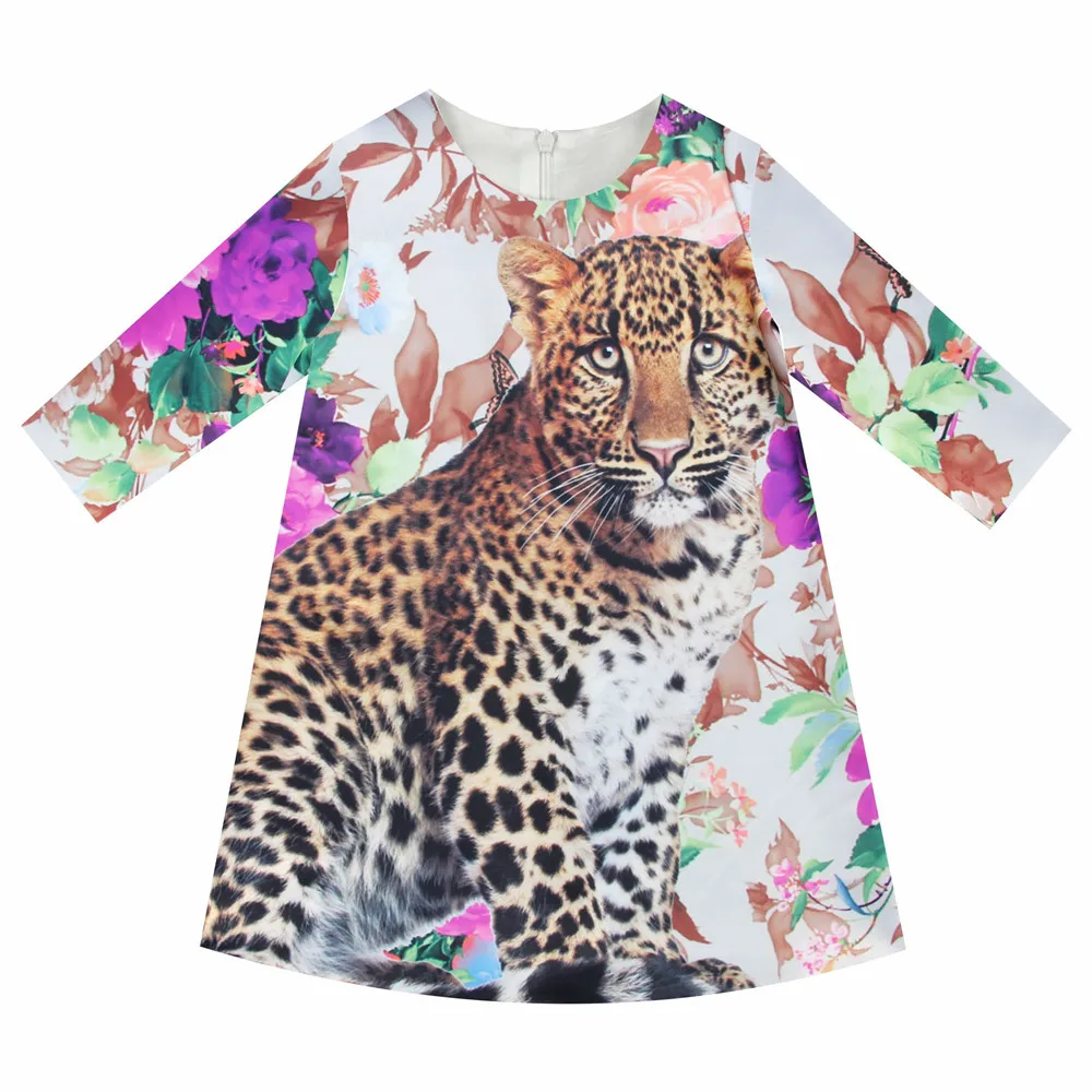 Girls Dresses leopard Print Children Designer baby Kids Clothes gril