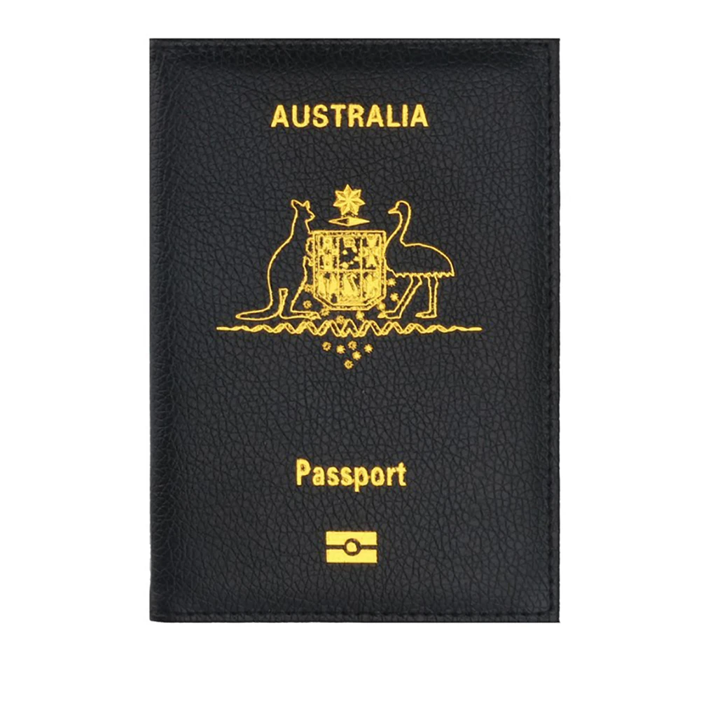 Сплошной цвет Австралийский кожаный чехол держатель для паспорта билетов карты Органайзер держатели Обложка для паспорта для деловых женщин и мужчин