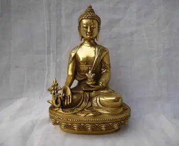

Tibet Tibetan brass Medicine Buddha Statue