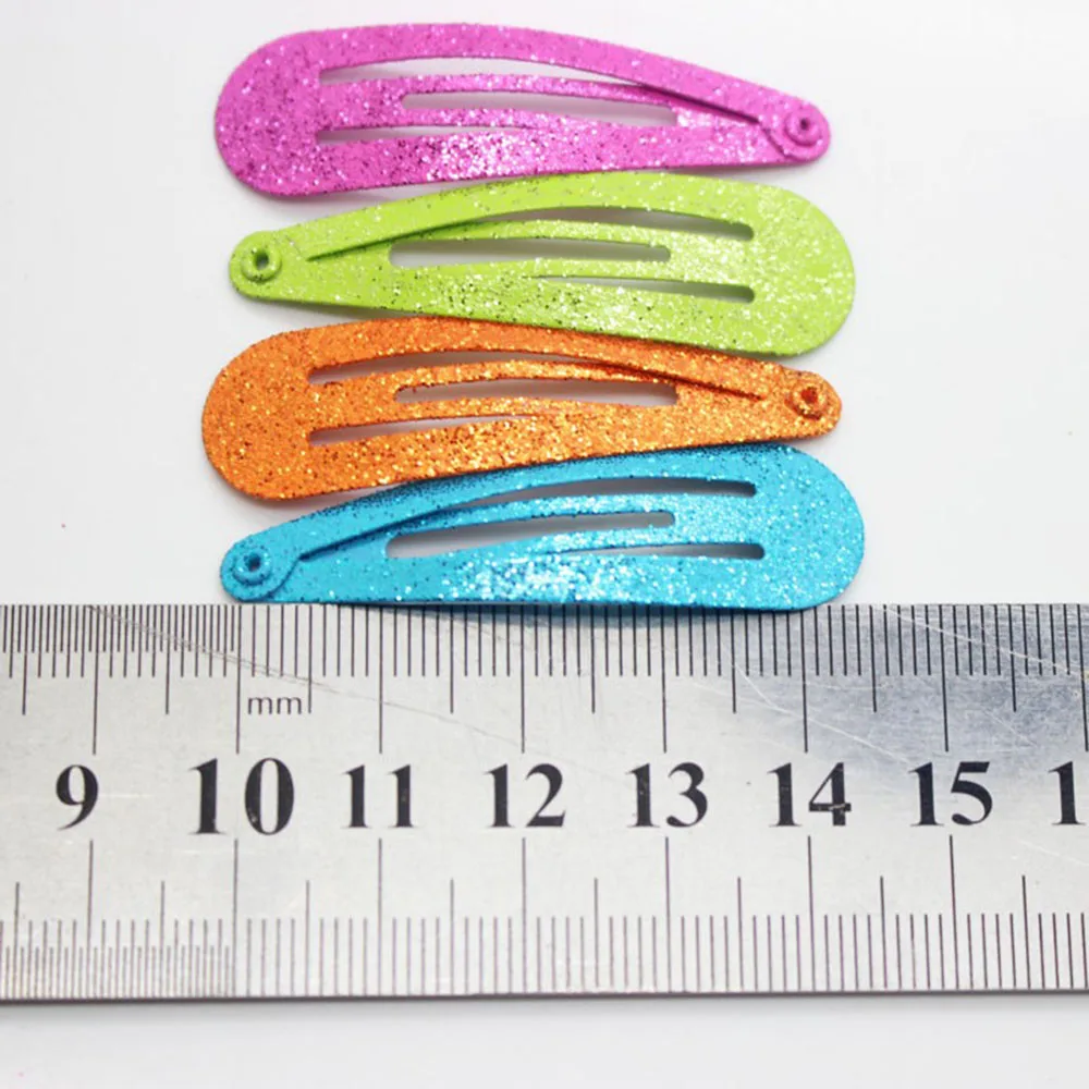 10/12pcs/lot Girls Glitter Hair Clips Hairpins Children Colorful Solid Metal Bobby Hairgrips Hairclip Barrette Hair Accessories