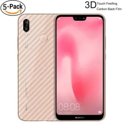 5 PACK 3D сзади Прозрачный матовый Carbon Fibre Back пленка для huawei P20 Lite Экран протектор для huawei P20 Pro (Не закаленное Стекло)