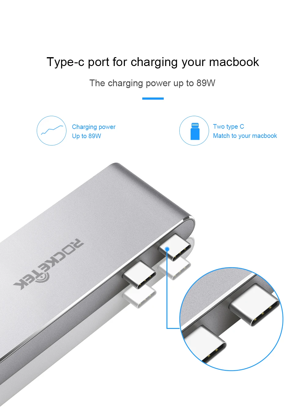 Rocketek multi Тип usb c 3,0 концентратор порты и разъёмы HDMI К 4 к адаптер splitter с SD TF Card Reader для MacBook pro портативных ПК интимные аксессуары