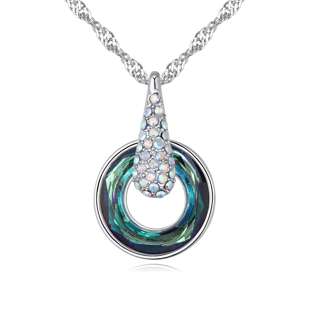 Модное круглое ожерелье ювелирные изделия Кристаллы от Swarovski круглые кулон