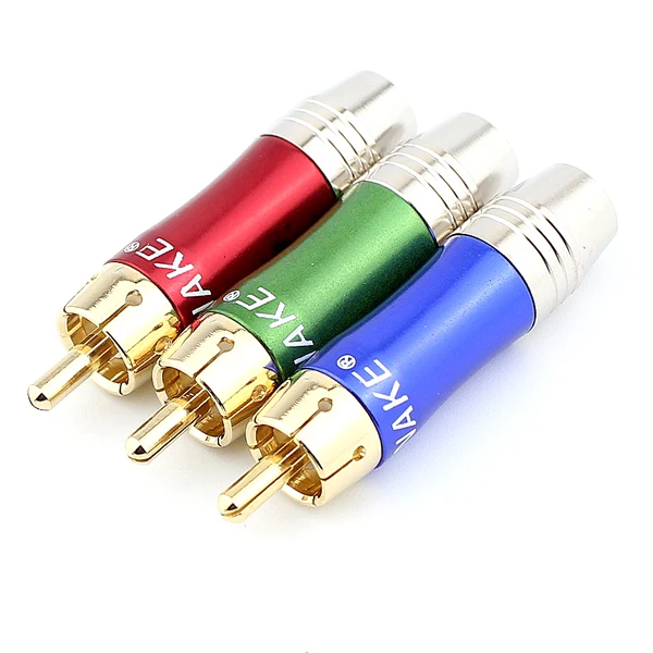 30pcs/lot Rca Plug Jack Rca Male Connector Goldplated For Diy Cable