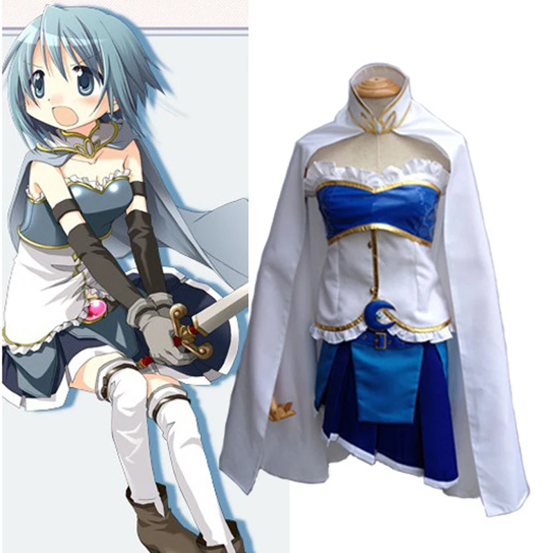 Аниме Puella Magi Madoka Magica Miki Sayaka Косплей форма костюм полный комплект женские костюмы