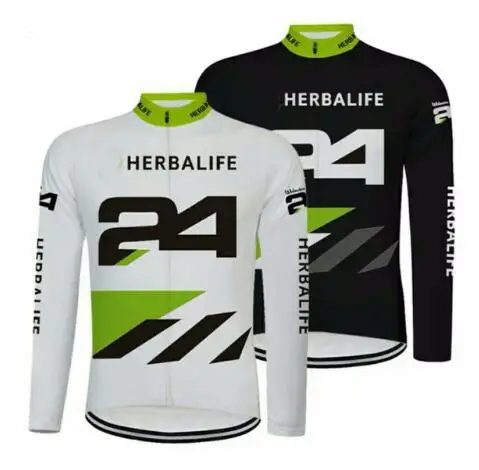 HERBALIFE 24 Cycling Jerseys Ropa Ciclismo Jersey Long Sleeve Sports Clothing Full Voyage Mondiale Bicycle long | Спорт и