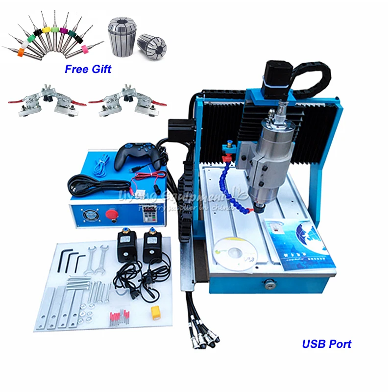 

Linear Guide CNC 3040 Mini Metal Milling Machine Ball Screw 1.5KW Router Engraving with 120mm Z-Axis Stroke